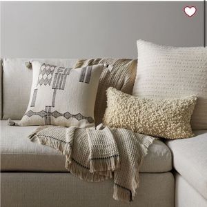 West Elm Cotton Waffle Throw (1 sand + 1 orange)